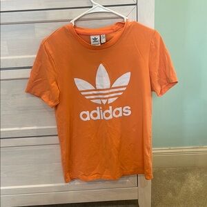 Adidas Bold Orange Tee with White Logo